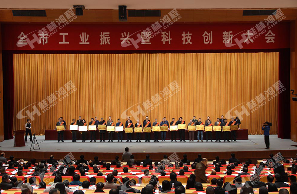 热烈祝贺桂林鸿程总经理容栋国喜提优秀工业企业家光荣称号！
